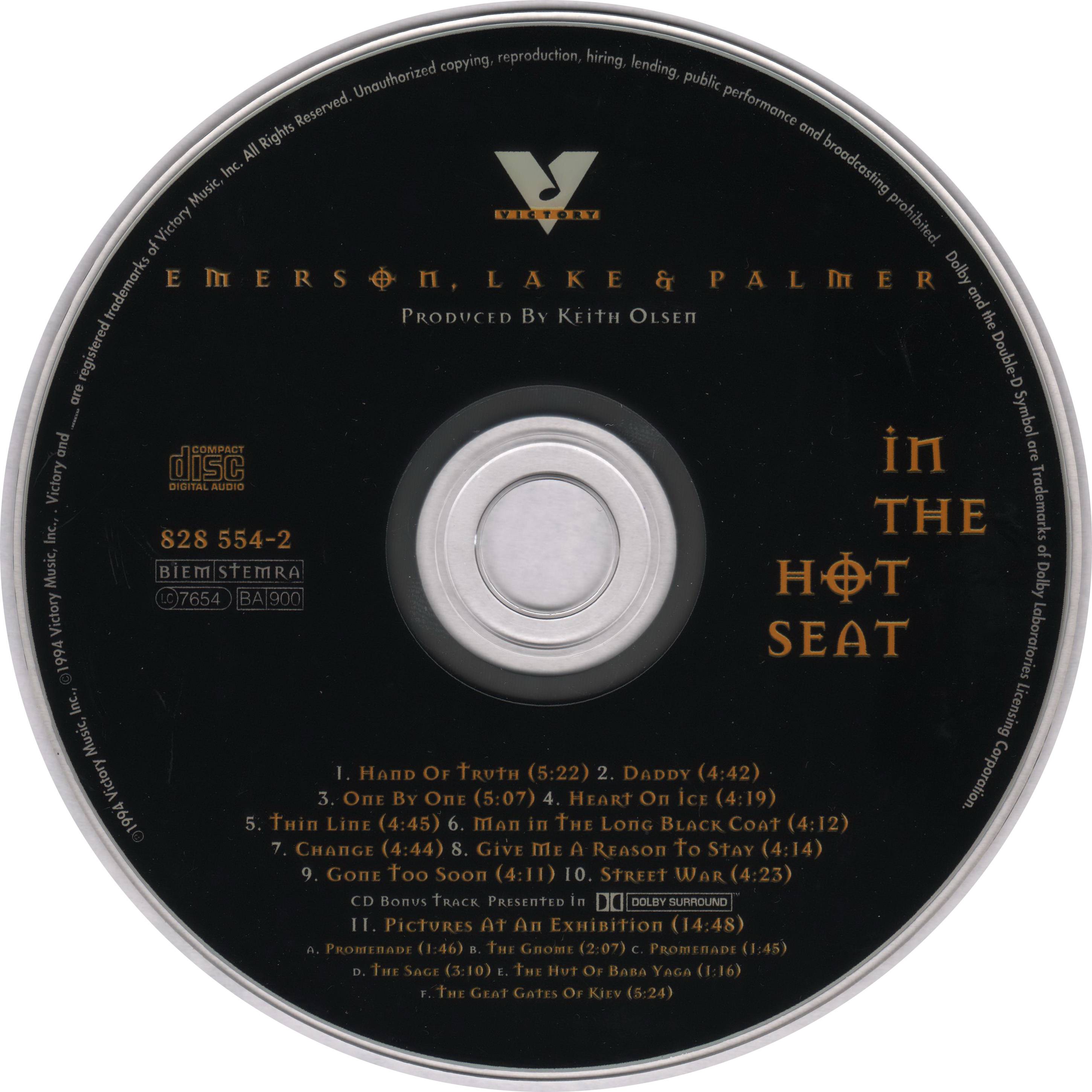Emerson, Lake and Palmer In The Hot Seat : CD FR